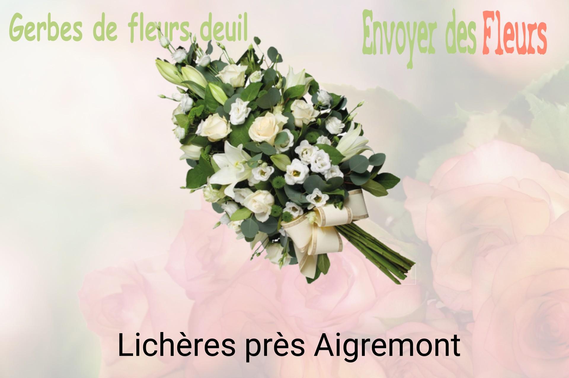 Gerbe de fleurs de deuil livrée à Lichères-près-Aigremont